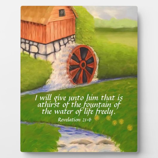 Offenbarung 21:6 fotoplatte (Vorderseite)