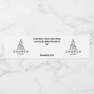 Offenbarung 21:6 Wasserzeichen Wasserflaschenetikett