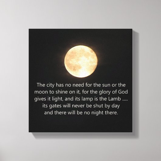 Offenbarung 21 Mond und Nacht nicht mehr Leinwanddruck (Vorderseite)