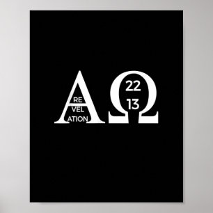 Offenbarung 2213 Alpha Omega T - Shirt Bible Chris Poster