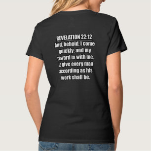 Offenbarung 22:12 KJV Bibelvers T-Shirt