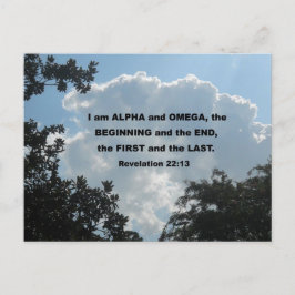 Offenbarung 22:13 Ich bin Alpha und Omega.. Postkarte