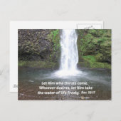 Offenbarung 22:17 postkarte (Vorne/Hinten)