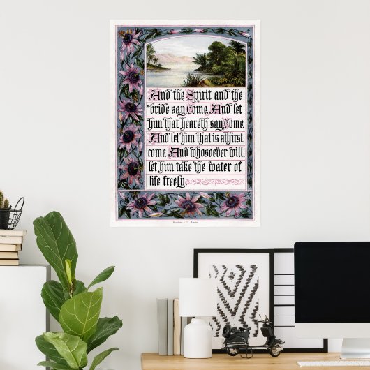 Offenbarung 22:17 Print Poster (Heimbüro)