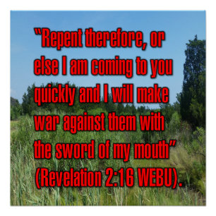 Offenbarung 2:16 WEBU Poster