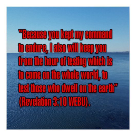 Offenbarung 3:10 WEBU Poster (Vorderseite)