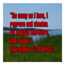 Offenbarung 3:19 WEBU Poster