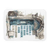 Offenbarung 3:20 Ich stehe an der Tür und klopfe Magnet (Horizontal)