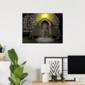 Offenbarung 3:20 Kirchentür Poster (Heimbüro)