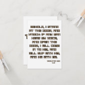 Offenbarung 3:20 KJV Bibelschrift Begrüßung Karte (Vorderseite/Rückseite Beispiel)