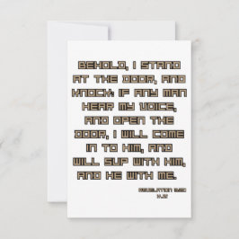 Offenbarung 3:20 KJV Bibelschrift Begrüßung Karte