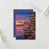 Offenbarung 3:20 KJV Bibelschrift Pic Begrüßung Karte (Vorderseite/Rückseite Beispiel)