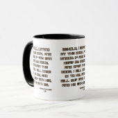 Offenbarung 3:20 KJV Bibelschrift Zwei-Tone Tasse (Vorderseite Links)