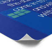 Offenbarung 3:20 Siehe, ich stehe an der Tür blau Poster (Ecke)