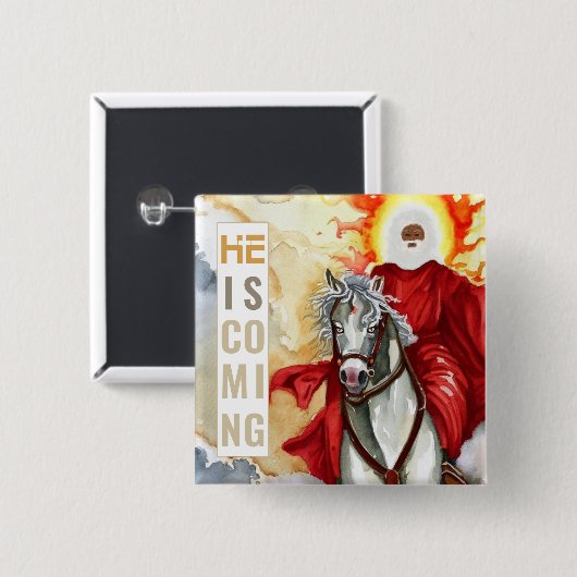 Offenbarung Die zweite kommende Armageddon-Apokaly Button (Vorne & Hinten)