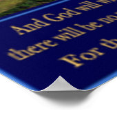 Offenbarungen 21:4 Schrift-Poster Poster (Ecke)