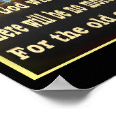 Offenbarungen 21:4 Schrift-Poster Poster (Ecke)