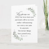 Offenbarungen 21:4 Sympathiekarte Dankeskarte (Vorderseite)