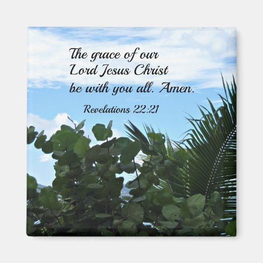 Offenbarungen 22:21 magnet (Vorne)