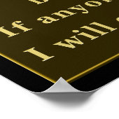 Offenbarungen 3:20 siehe, ich stehe an der Tür Pos Poster (Ecke)