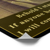 Offenbarungen 3:20 siehe, ich stehe an der Tür Pos Poster (Ecke)