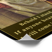 Offenbarungen 3:20 siehe, ich stehe an der Tür Pos Poster (Ecke)