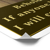 Offenbarungen 3:20 siehe, ich stehe an der Tür Poster (Ecke)