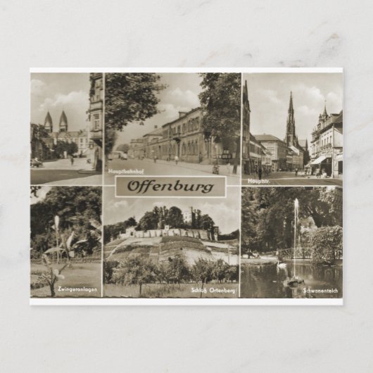 Offenburg, Deutschland 1920er Postkarte (Vorderseite)