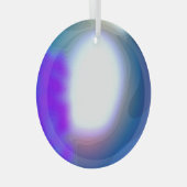 Offene 7003 blaue und Lila Abstrakte Kunst Ornament Aus Glas (Vorderseite Rechts)