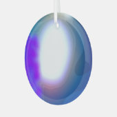 Offene 7003 blaue und Lila Abstrakte Kunst Ornament Aus Glas (Vorderseite links)