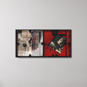 Offene Arbeit über die Open Red 12 Leinwand Fotomo