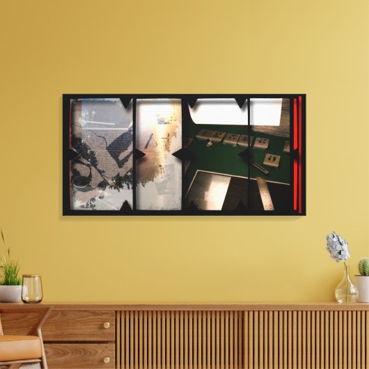 Offene Arbeit über die Open Red 14 Leinwand Fotomo (Insitu (Wohnzimmer))