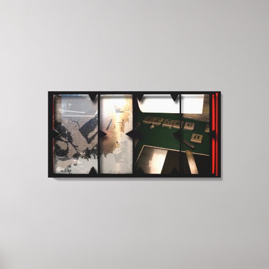 Offene Arbeit über die Open Red 14 Leinwand Fotomo (Vorderseite)