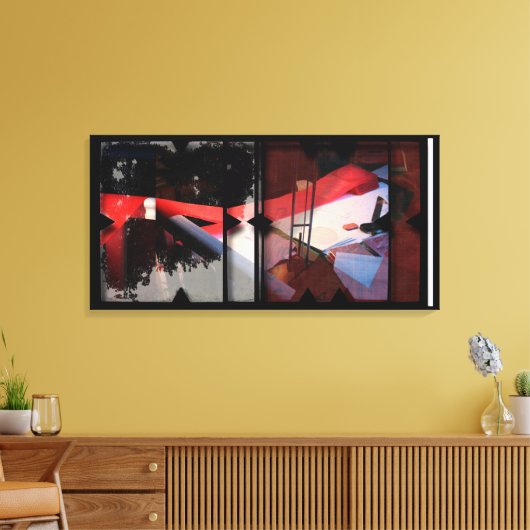 Offene Arbeit über die Open Red 17 Leinwand Fotomo (Insitu (Wohnzimmer))