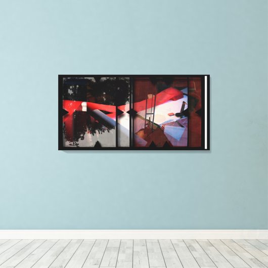 Offene Arbeit über die Open Red 17 Leinwand Fotomo (Insitu (Holzboden))