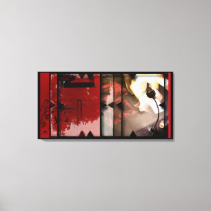 Offene Arbeit über Open Red 2 Leinwand Fotomontage