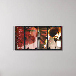 Offene Arbeit über Open Red 4 Leinwand Fotomontage