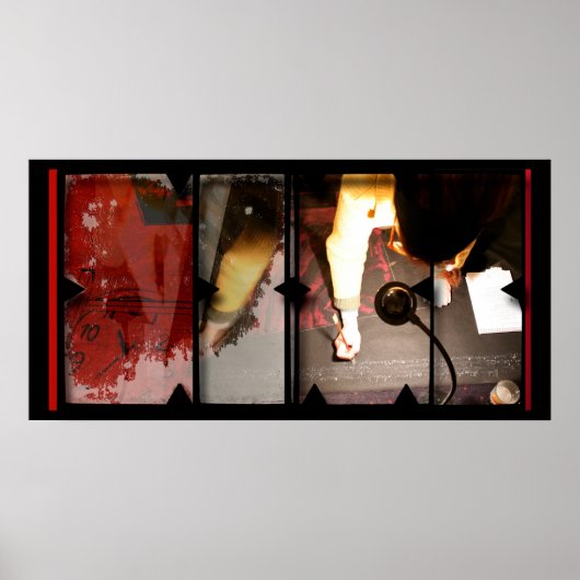 Offene Arbeit zum Open Red 6 Fotomontage Poster (Vorne)