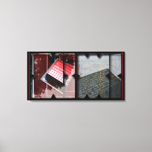 Offene Arbeit zur Open Red 9 Fotomontage-Leinwand Leinwanddruck