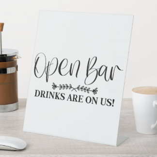 Offene Bar Drinks sind auf unserem Schild "Pedesta