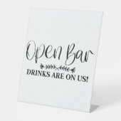Offene Bar Drinks sind auf unserem Schild "Pedesta (Vorderseite)
