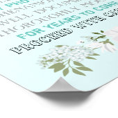 Offene Bar Hochzeit signieren Blumenfreude jeglich Poster (Ecke)