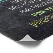 Offene Bar Hochzeitsschild Achtung Lustig Poster (Ecke)