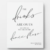 Offene Bar Hochzeitsschild Tafel Plaque Fotoplatte (Vorderseite)