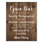 OFFENE BAR Holz Land Brauerei Party Fotodruck (Vorne)