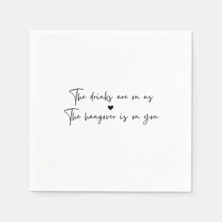 Offene Bar Napkins für Hochzeiten oder Party Serviette