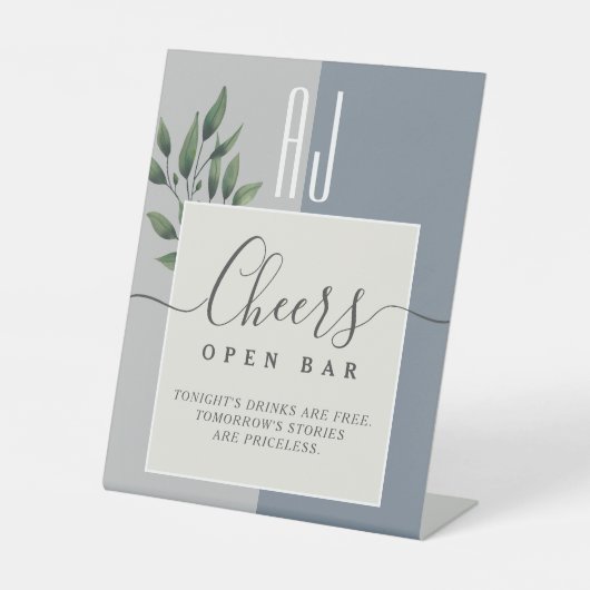 Offene Bar-Podium-Zeichen Sockelschild (Vorderseite)