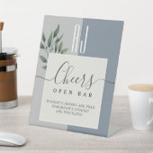 Offene Bar-Podium-Zeichen Sockelschild (In SItu)