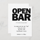 Offene Bar Save The Date (Vorne/Hinten)