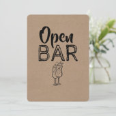 Offene Bar | TRAUZEUGE | TRAUZEUGE Funny Vorschlag Einladung (Stehend Vorderseite)